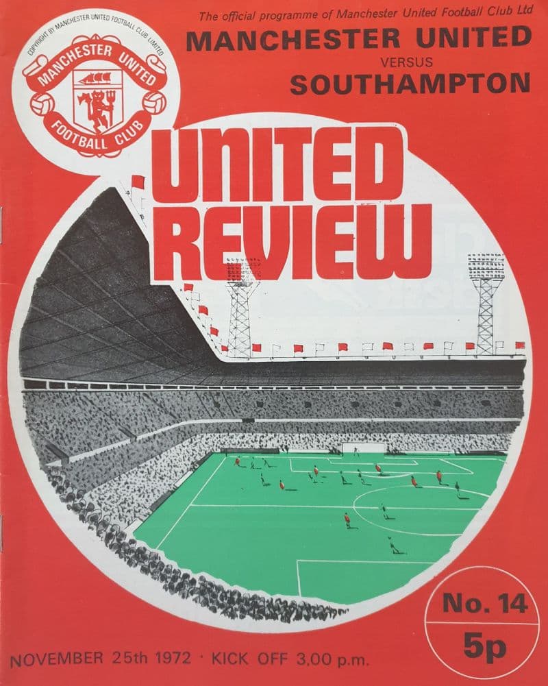 Manchester United v Southampton, Div 1 (1972, Nov 25th)