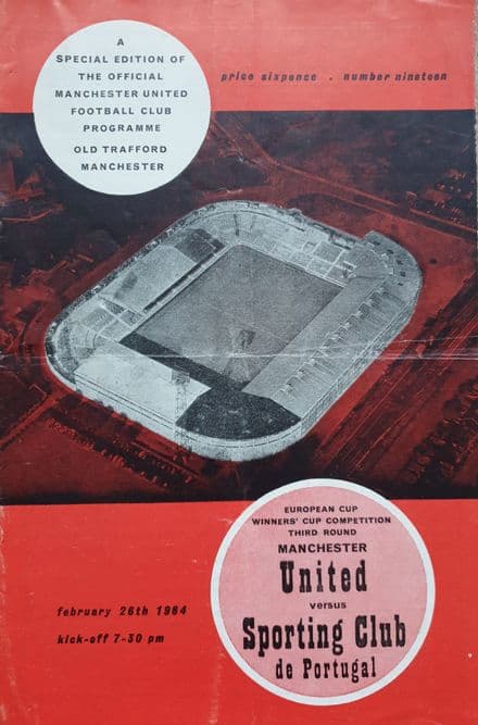 Manchester United v Sporting, European CWC (1964, Feb 28th)