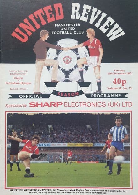 Manchester United v Tottenham Hotspur, Div 1 (1985, Nov 16th)