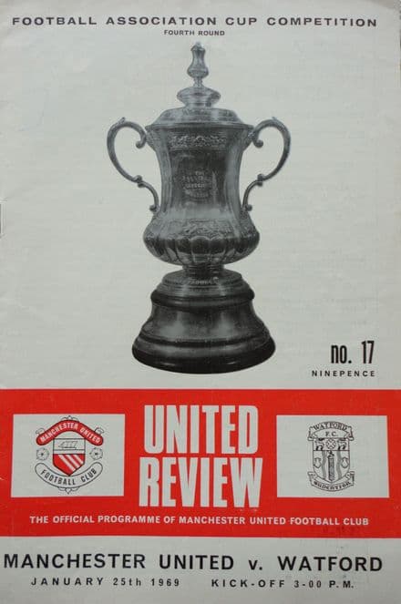 Manchester United v Watford, FA Cup 4th Rnd (1969, Jan 25th)