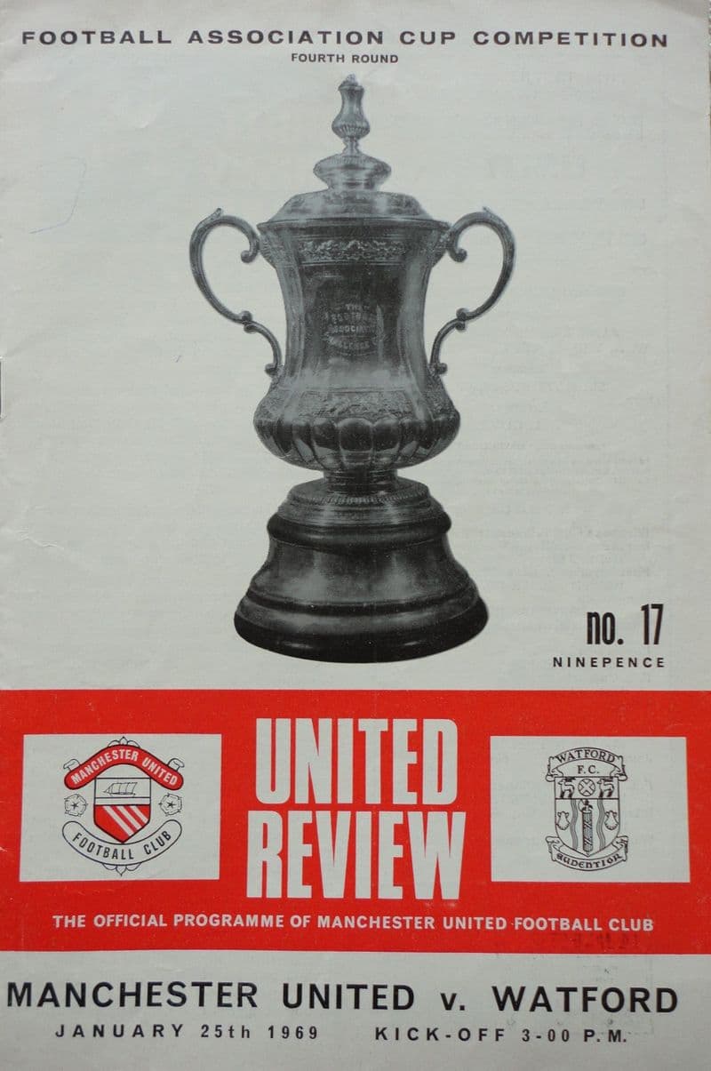 Manchester United v Watford, FA Cup 4th Rnd (1969, Jan 25th)