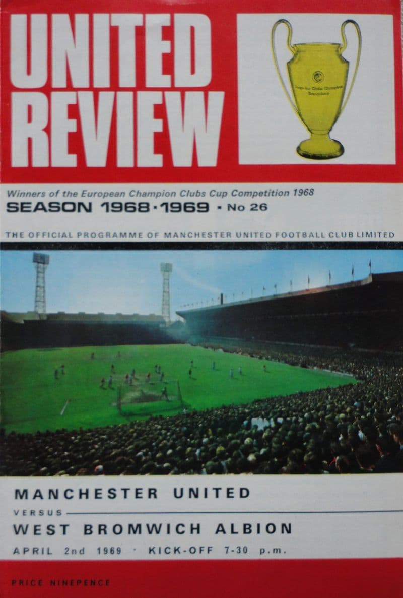 Manchester United v WBA, Div 1 (1969, April 2nd)