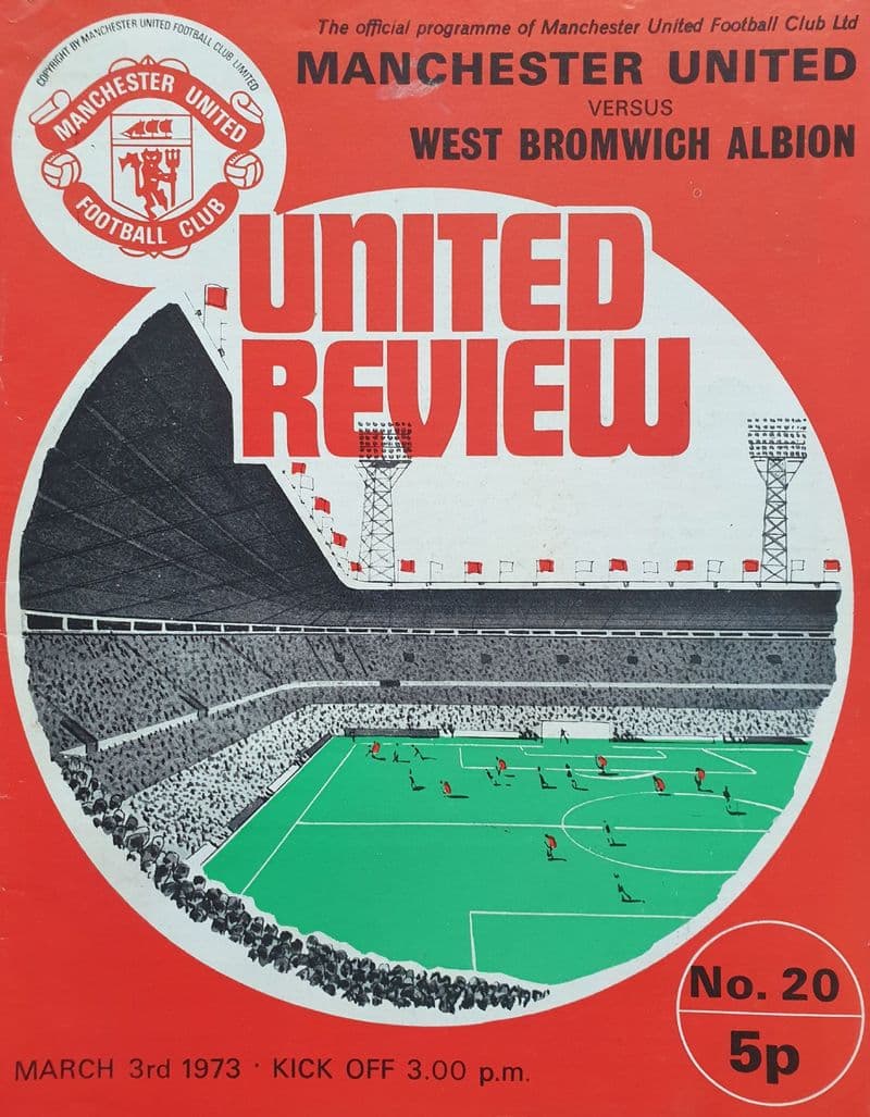 Manchester United v WBA, Div 1 (1973, Mar 3rd)