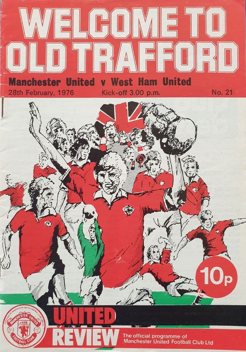 Manchester United v West Ham, Div 1 (1976, Feb 28th)