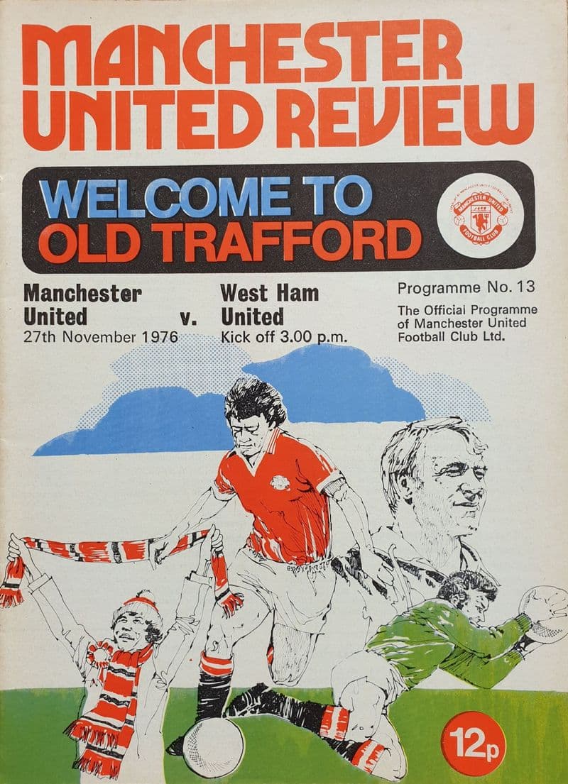 Manchester United v West Ham, Div 1 (1976, Nov 27th)