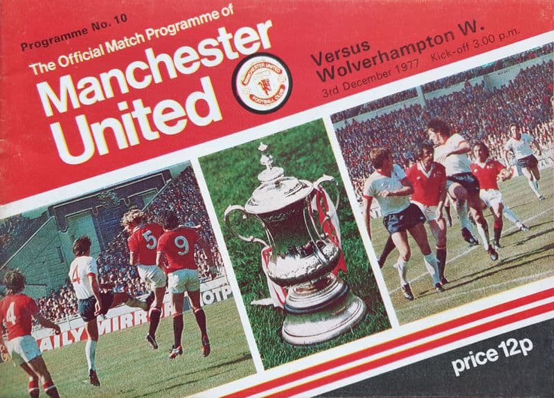 Manchester United v Wolves, Div 1 (1977, Dec 3rd)
