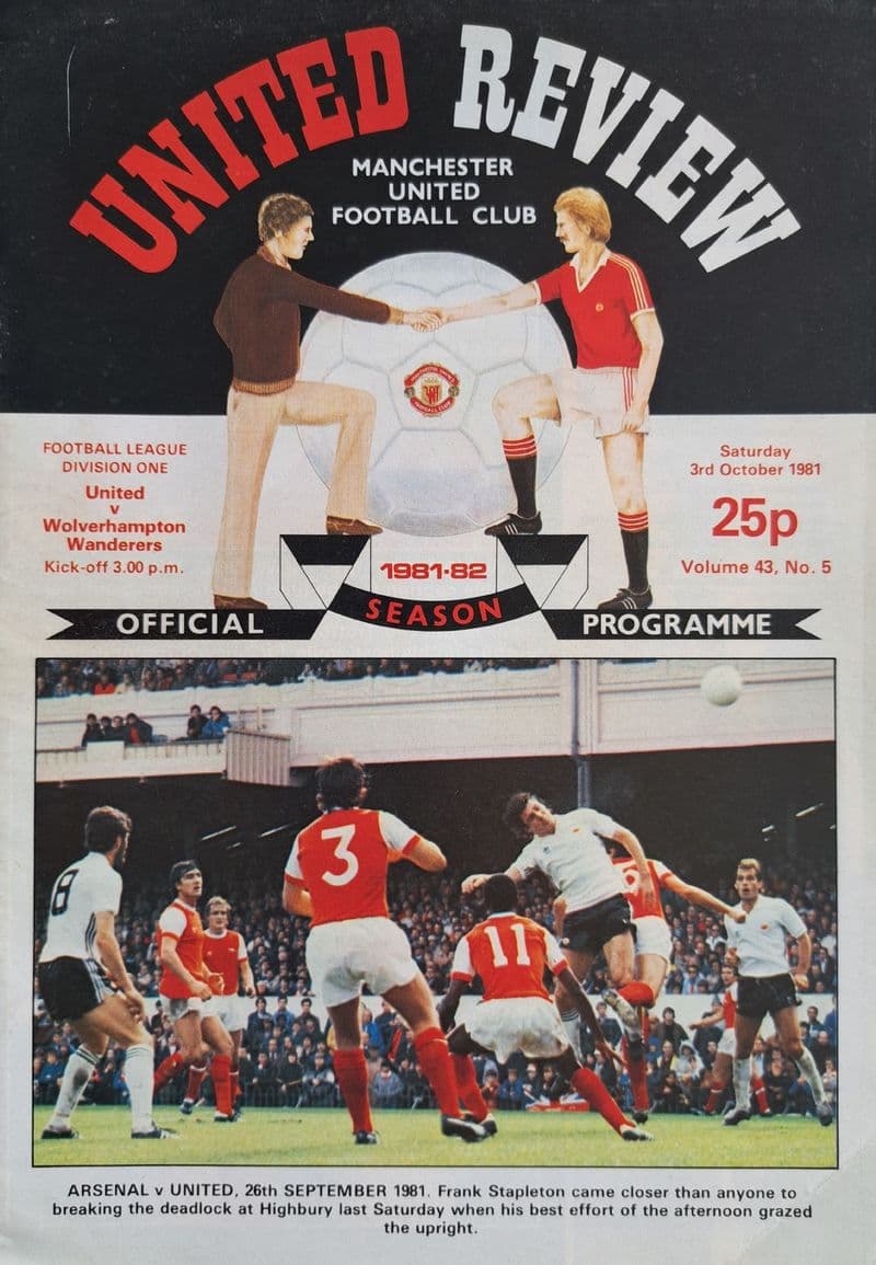 Manchester United v Wolves, Div 1 (1981, Oct 3rd)