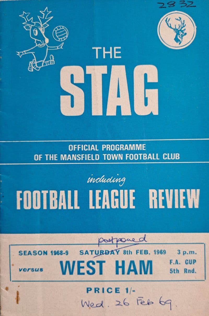 Mansfield v West Ham, FA Cup 5th Rnd (1969, Feb 8th)