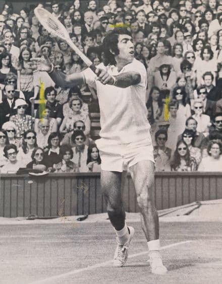 Manuel Orantes Press Photo (1972) "Backhand Volley"