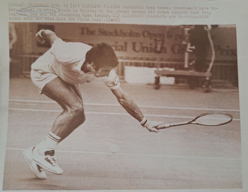 Manuel Orantes Press Photo (Stockholm, 1976) 