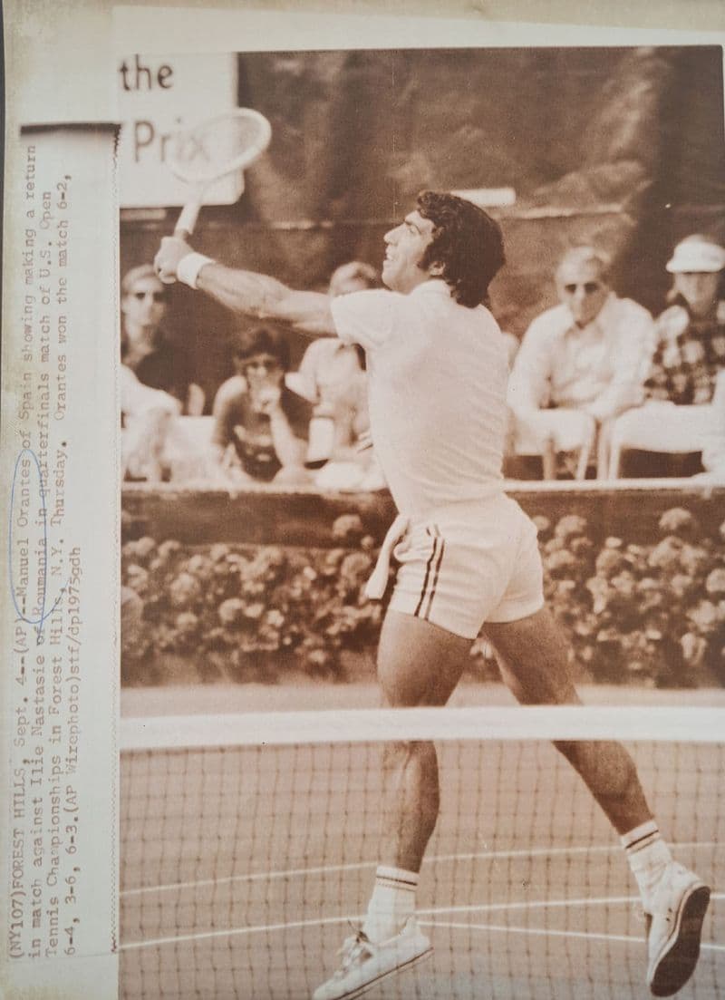 Manuel Orantes Press Photo (US Open, 1975) 