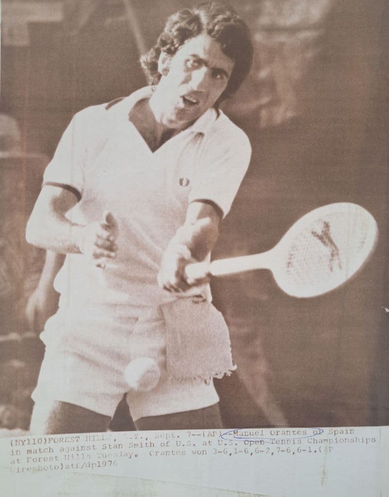 Manuel Orantes Press Photo (US Open, 1975)