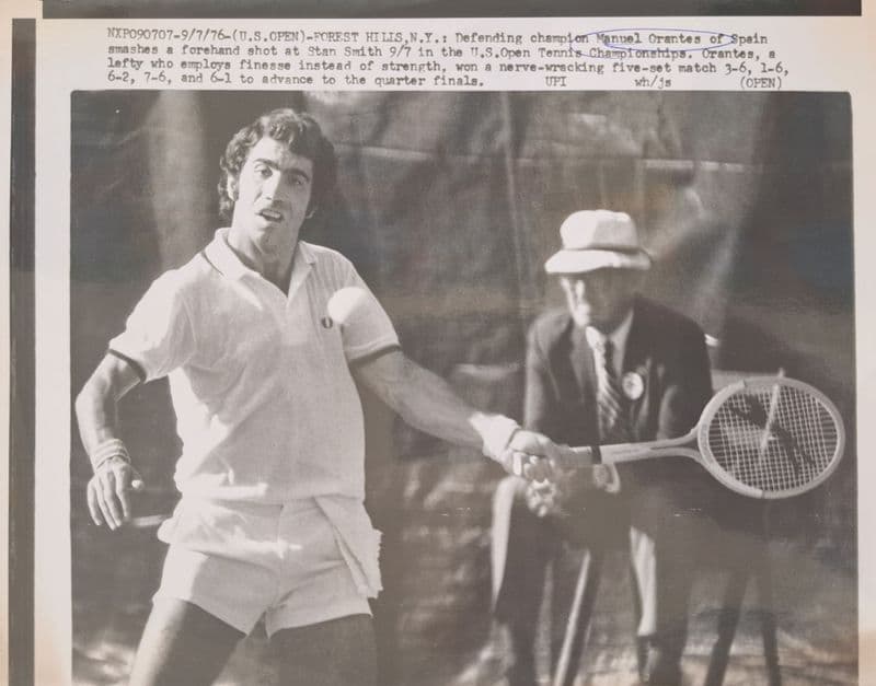 Manuel Orantes Press Photo (US Open, 1975)