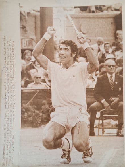 Manuel Orantes Press Photo (US Open, 1975) "Victory"