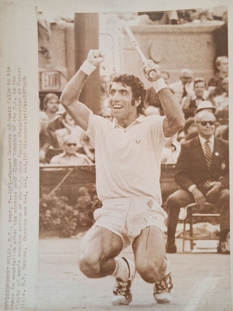 Manuel Orantes Press Photo (US Open, 1975)