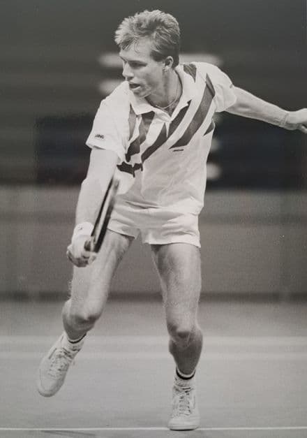 Mark Petchey Press Photo "Backhand Volley"