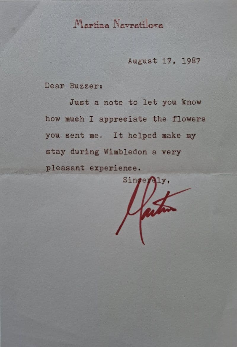 Martina Navratilova SIGNED Wimbledon 