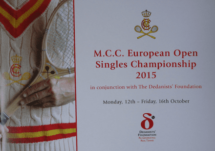 MCC European Open 2015 Programme (Real Tennis)