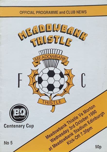 Meadowbank v Morton, Centenary Cup (1990, 3rd Oct)
