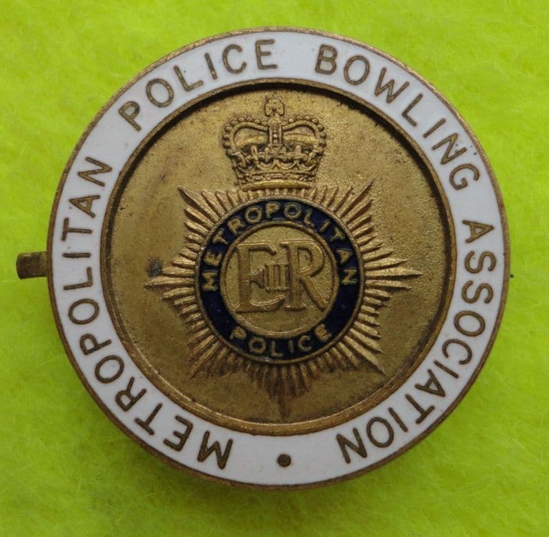Metropolitan Police Bowling Association Enamel Pin Badge