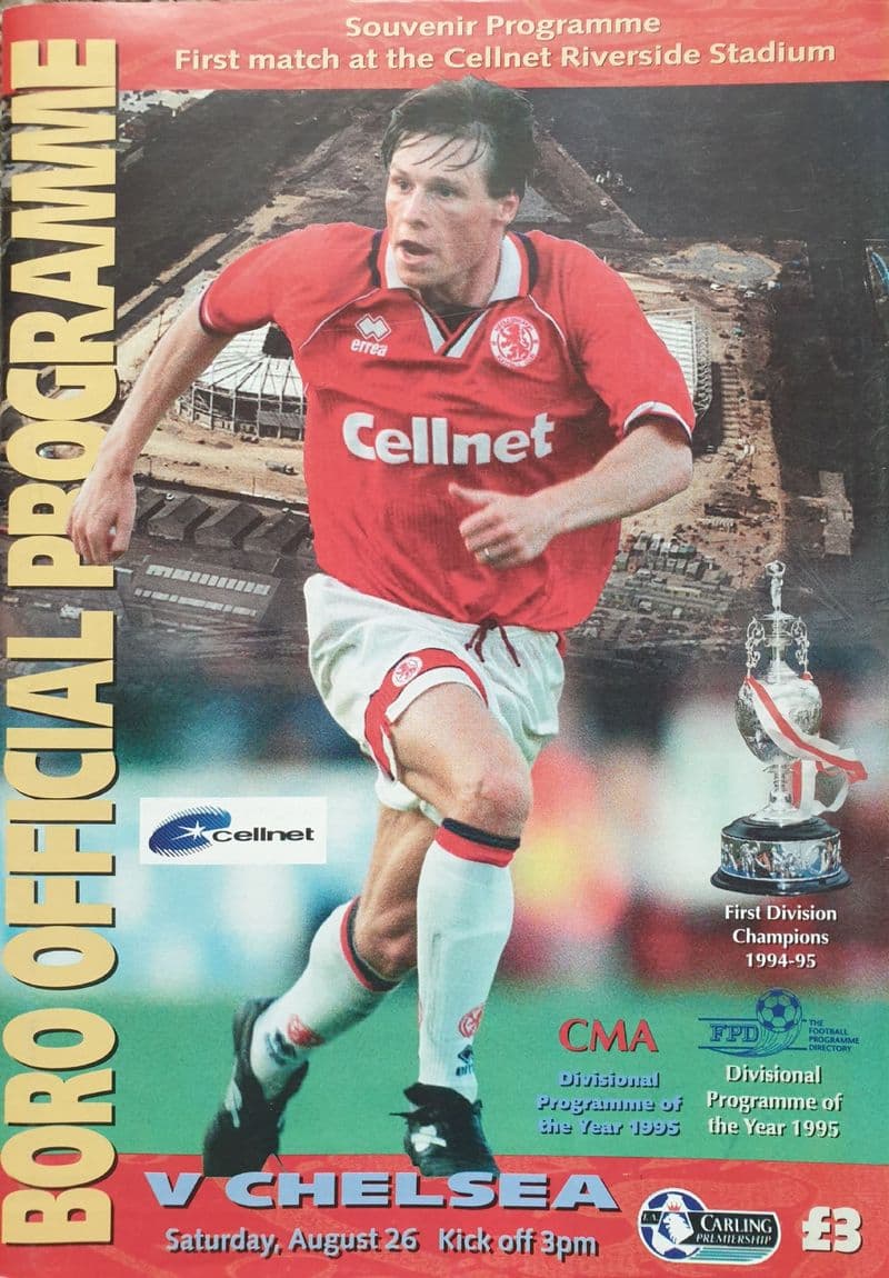 Middlesborough v Chelsea, Prem (1995, Aug 26th) First Riverside Game