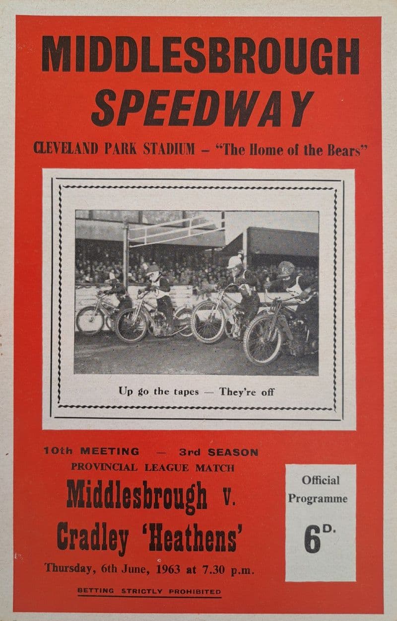 Middlesbrough v Cradley Heathens (1963, Jun 6th)