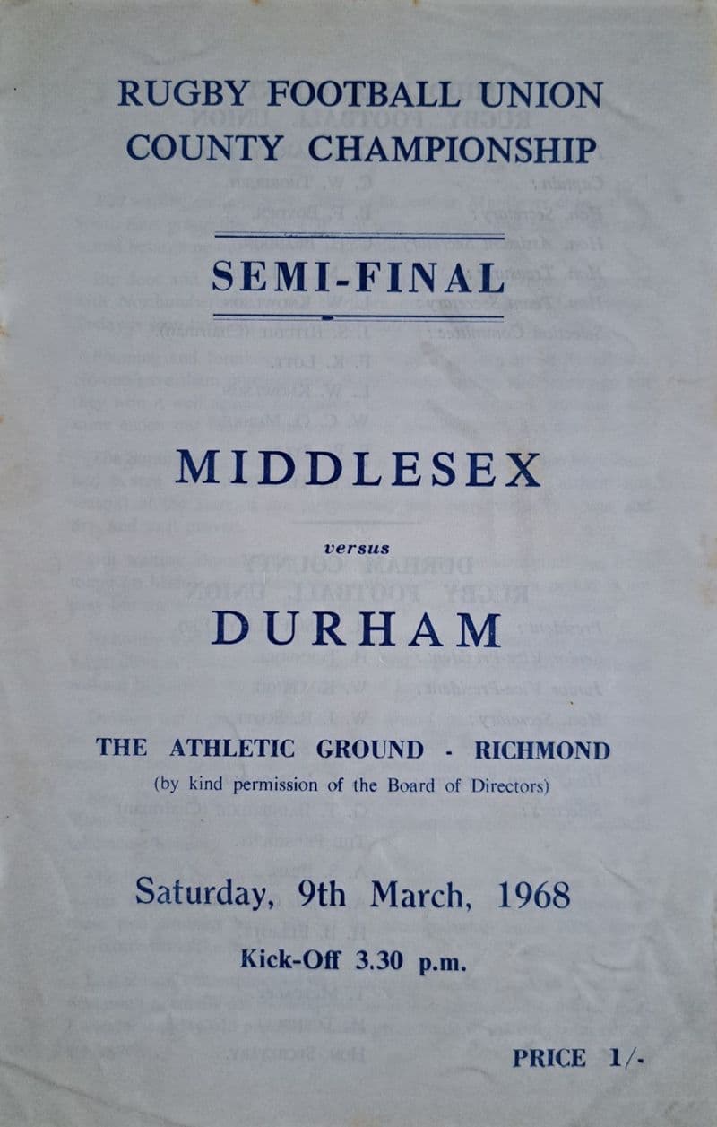 Middlesex v Durham (1968, Mar 9th)