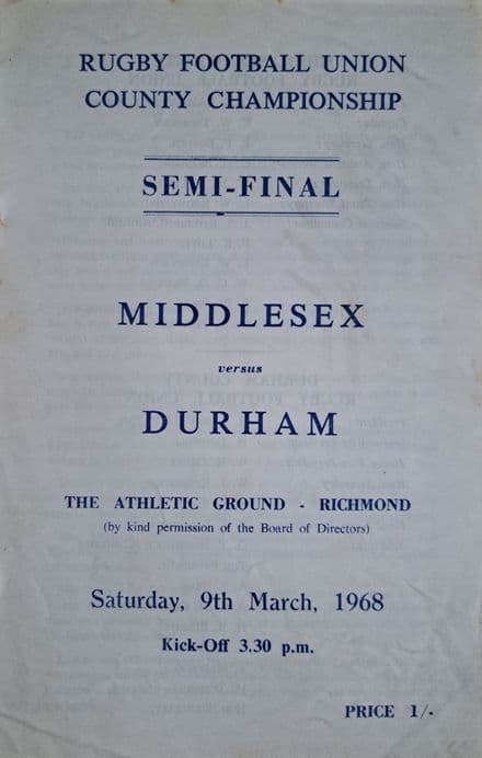 Middlesex v Durham (1968, Mar 9th)