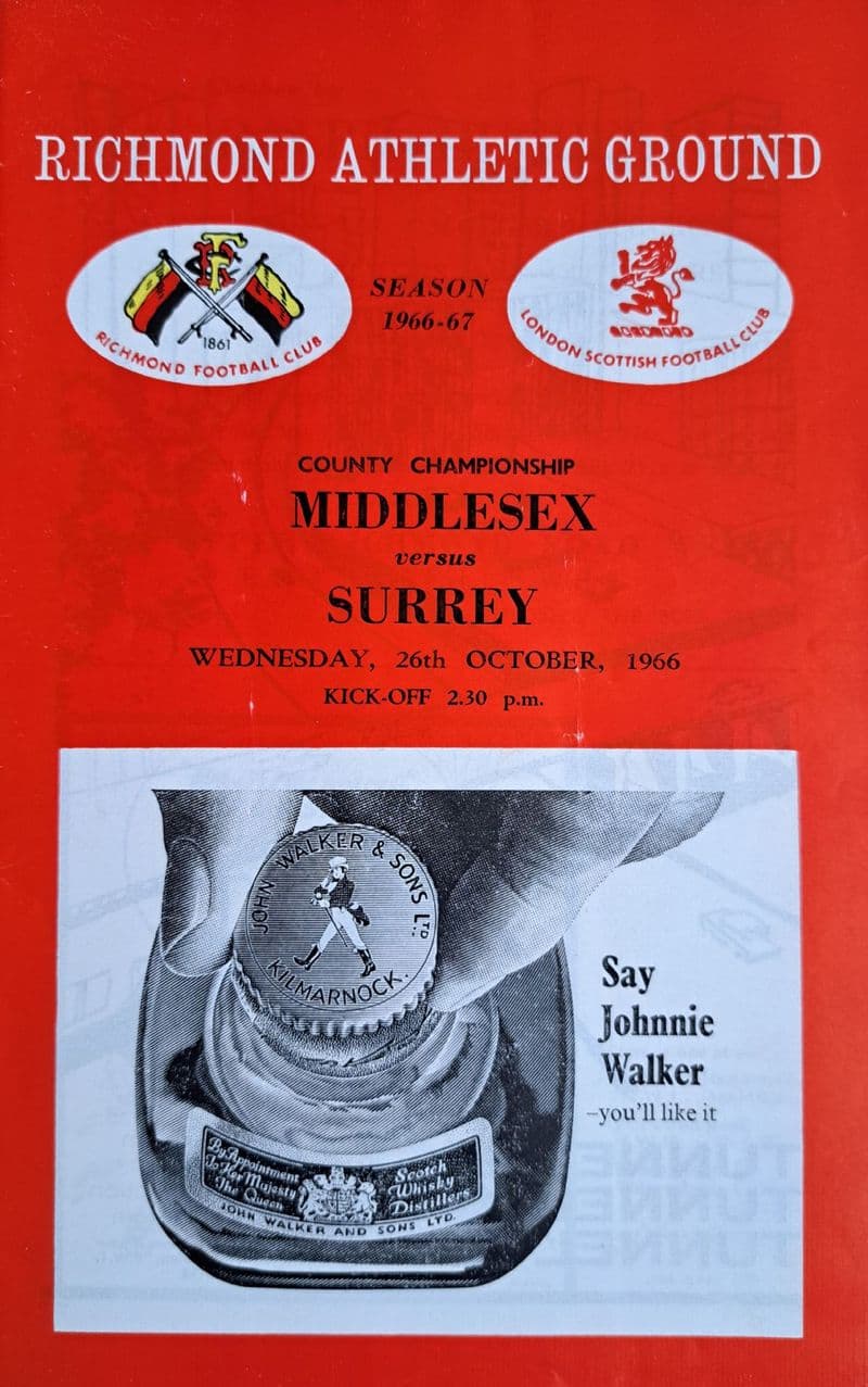 Middlesex v Surrey (1966, Oct 26th)