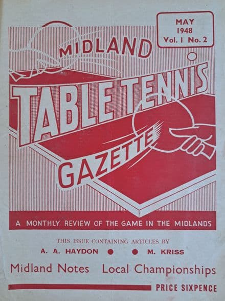 Midland Table Tennis Gazette (1948, May) Vol 1 No 2