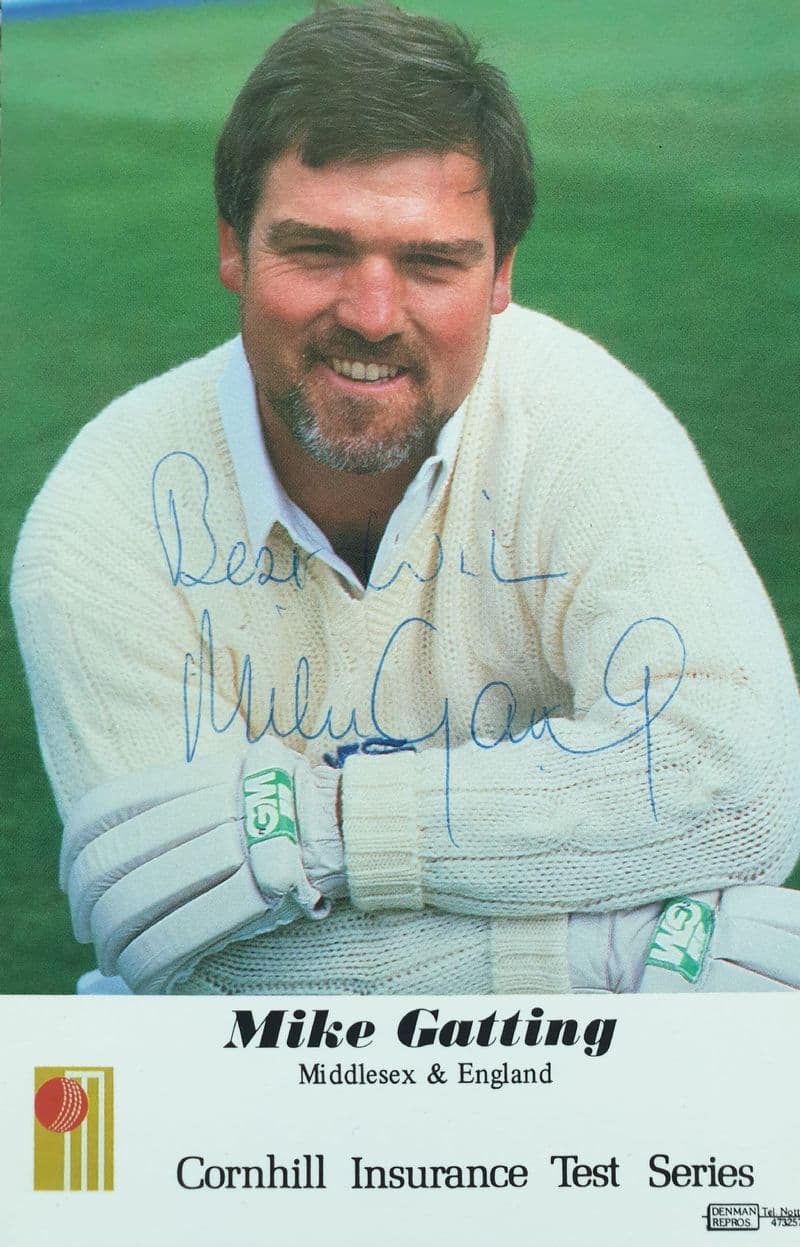 Mike Gatting Postcard SIGNED