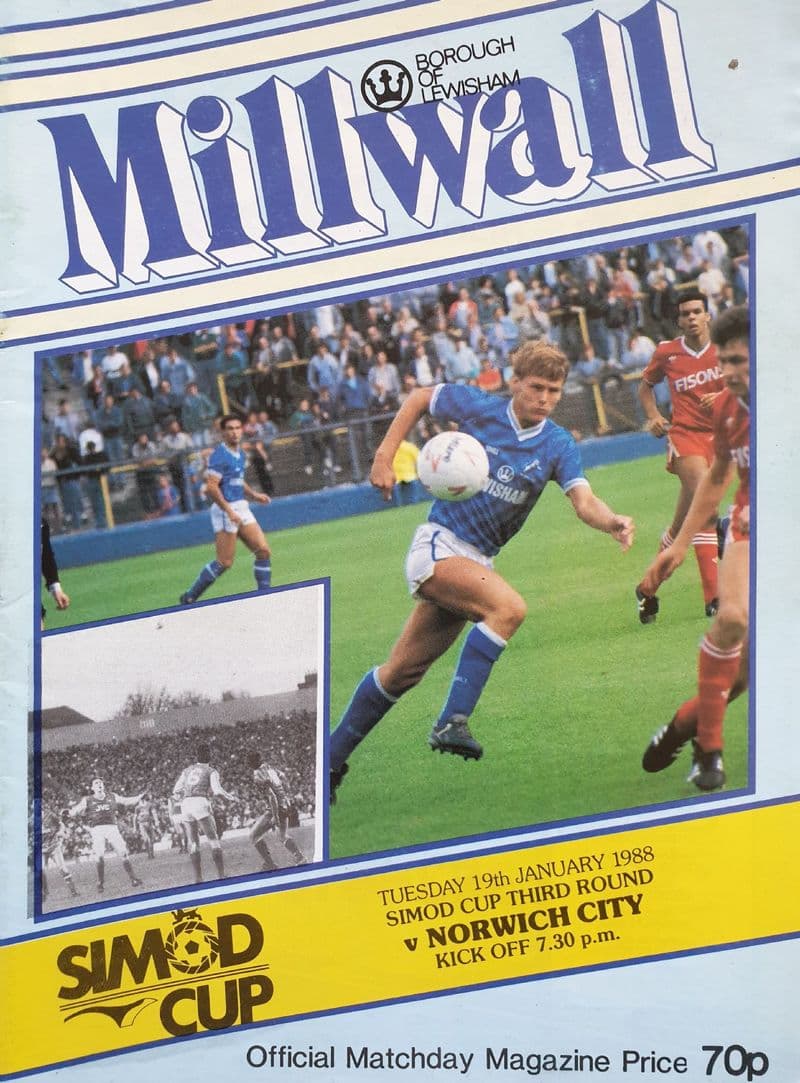 Millwall v Norwich, Simod Cup (1988, Jan 19th)