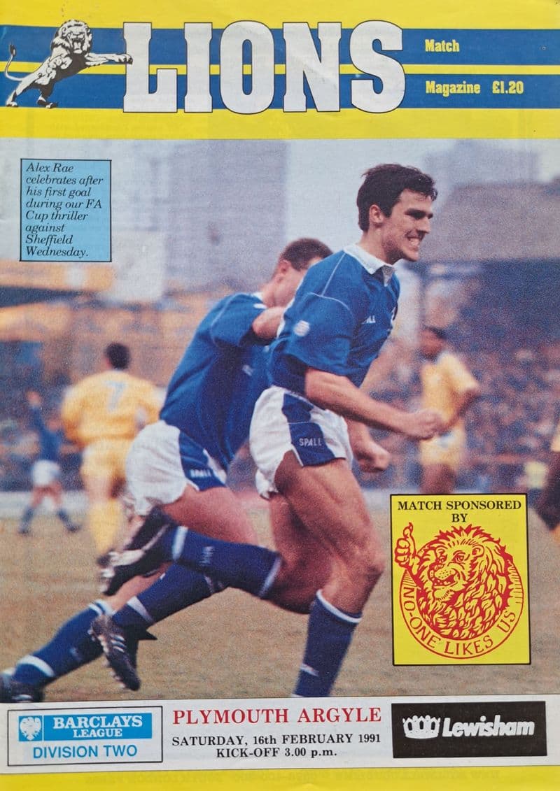 Millwall v Plymouth Argyle, Div 2 (1991, Feb 16th)