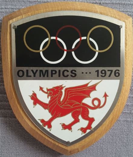 Montreal Olympics (1976) Mounted Welsh shield