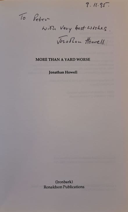More than a Yard Worse by Jonathan Howell (SIGNED COPY)