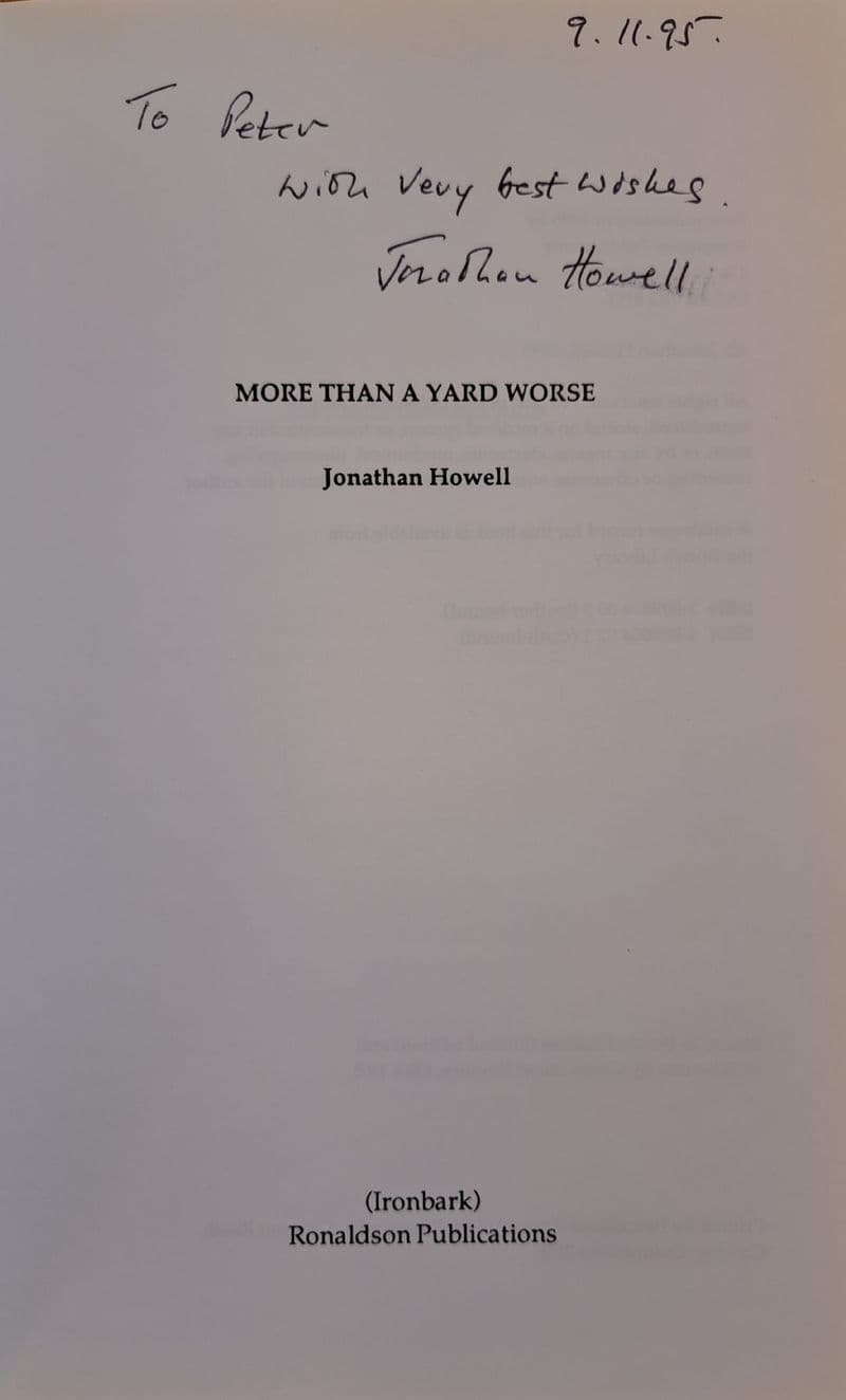More than a Yard Worse by Jonathan Howell (SIGNED COPY)