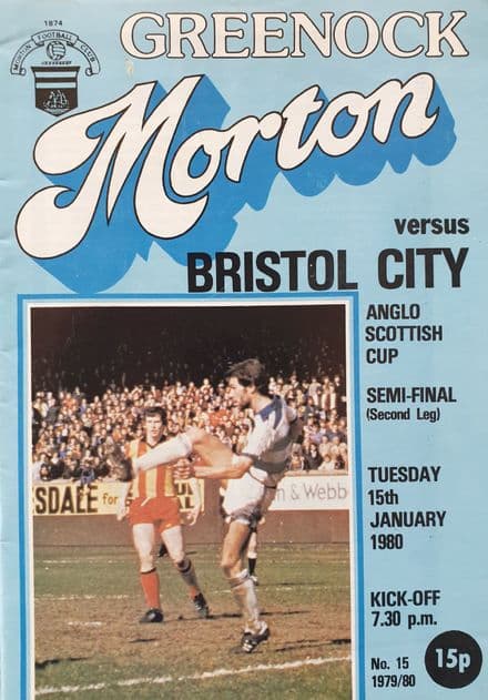 Morton v Bristol City, Anglo-Scottish Cup SF (1980, Jan 15th)