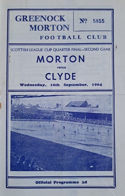 Morton v Clyde, League Cup (1964, Sep 16th)