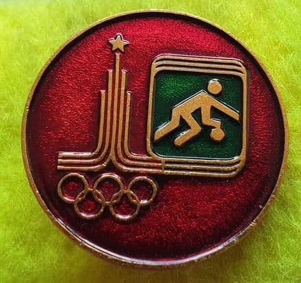 Moscow Olympics Handball Enamel Pin Badge