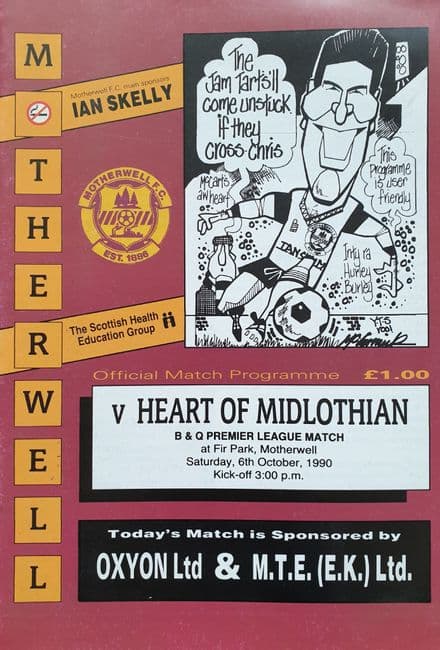 Motherwell v Hearts (1990, Oct 6th)