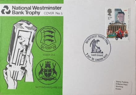 NatWest Trophy F FDC (1985, Sep 7th) Essex v Nottinghamshire