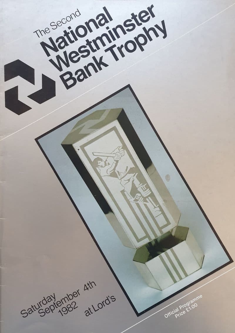 NatWest Trophy Final (1982, Sep 4th) plus Scorecard