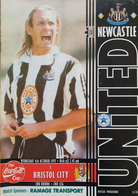 Newcastle v Bristol City, Coca Cola Cup (1995, Oct 4th)