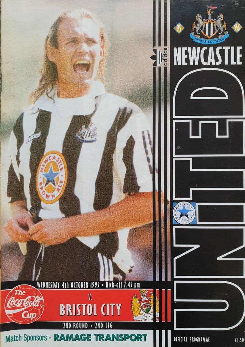 Newcastle v Bristol City, Coca Cola Cup (1995, Oct 4th)