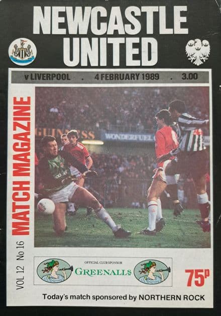 Newcastle v Liverpool, Div 1 (1989, Feb 4th)