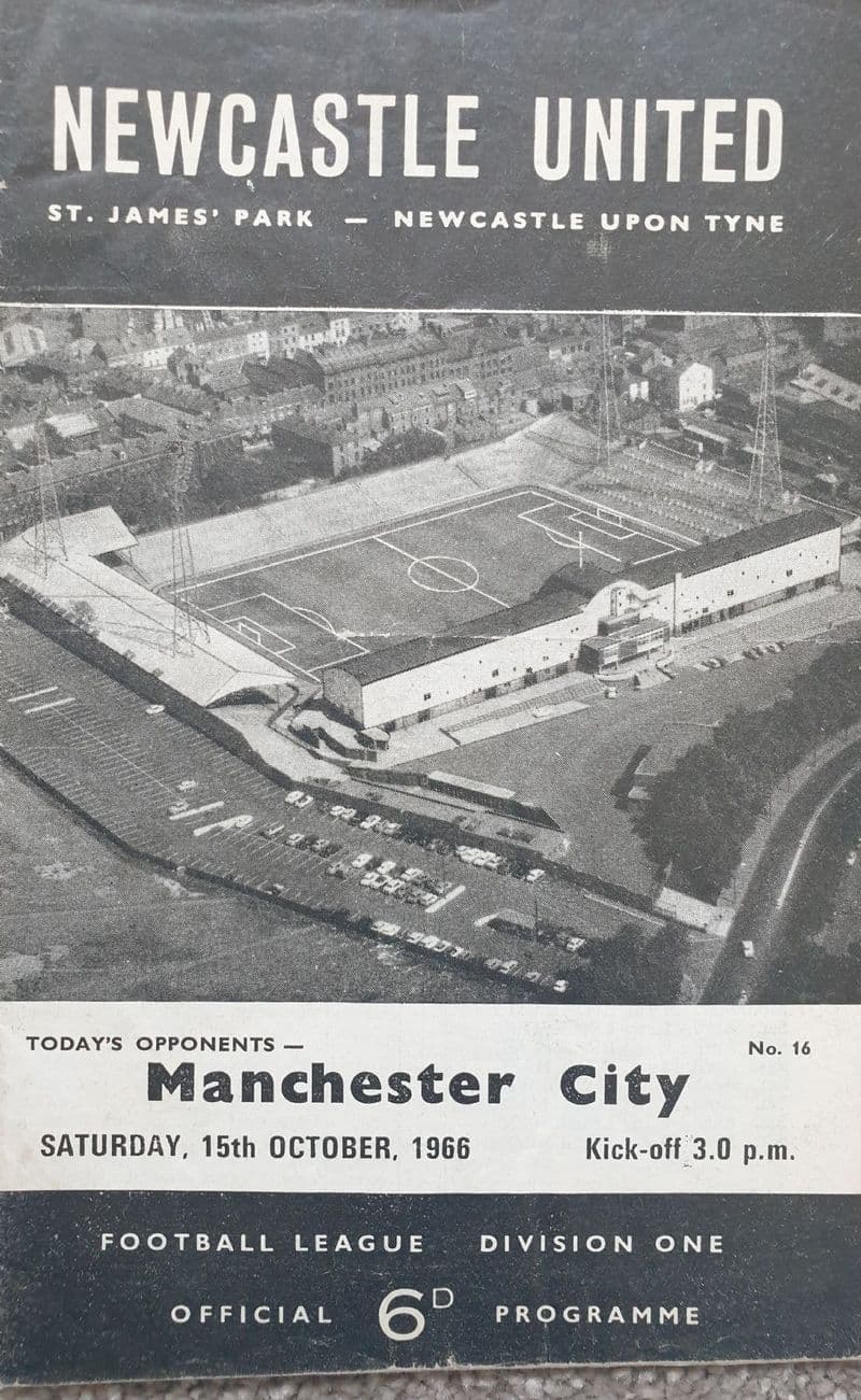 Newcastle v Man City, Div 1 (1966, Oct 15th)