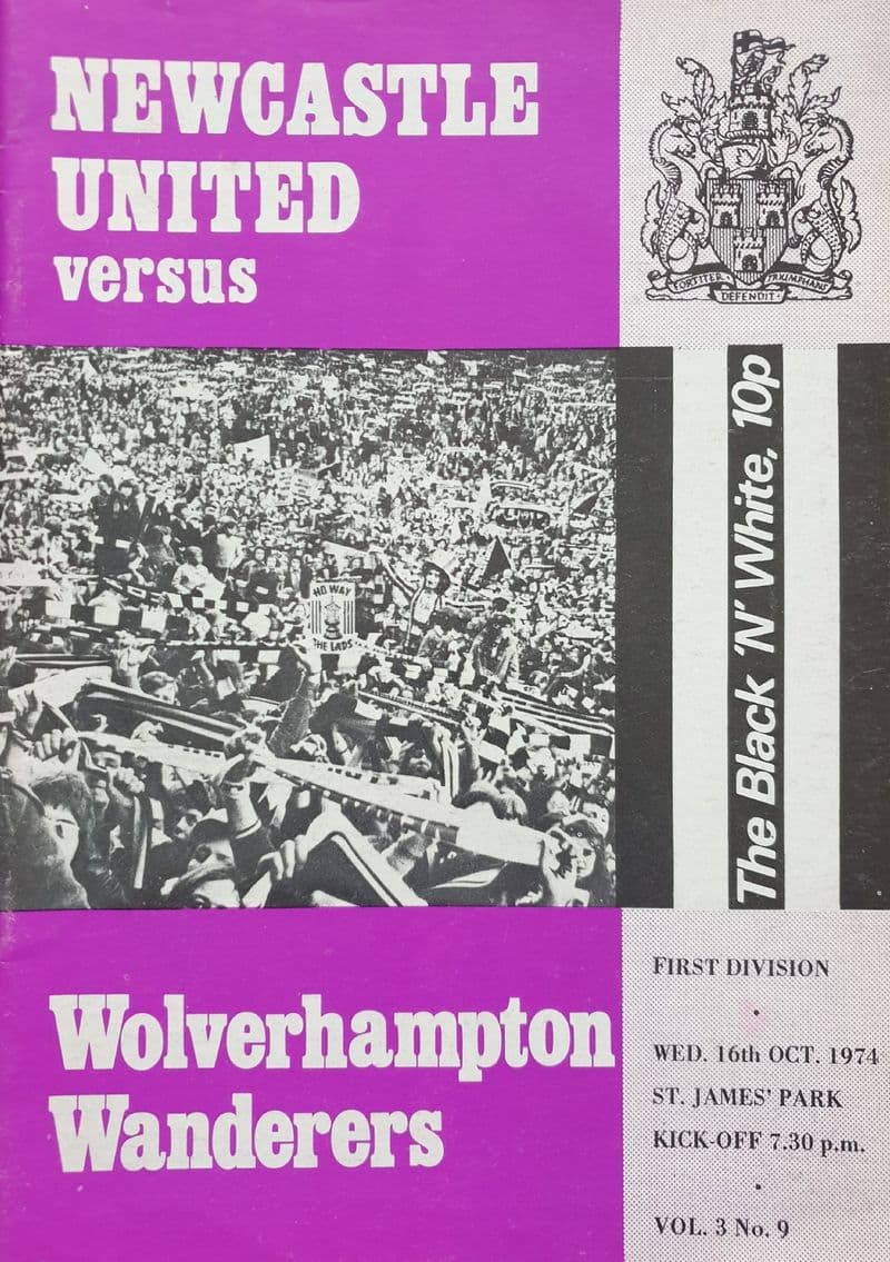 Newcastle v Wolves, Div 1 (1974, Oct 16th)