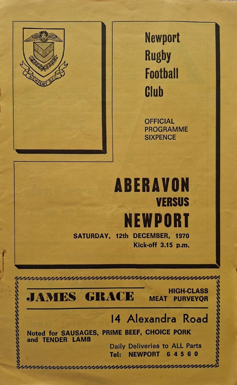 Newport v Aberavon (1970, Dec 12th)