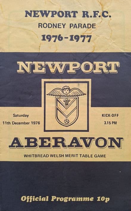 Newport v Aberavon (1976, Dec 11th)