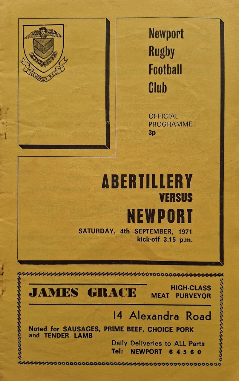 Newport v Abertillery (1971, Sep 4th)